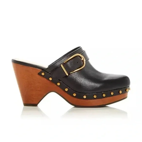 NIB Veronica Beard Hendrix Buckled Clogs Size 9.5 Black - Picture 5 of 13